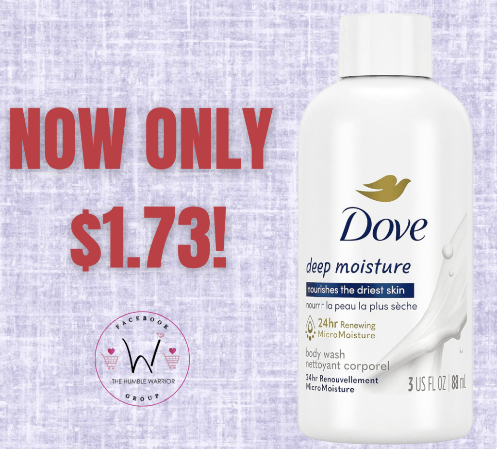 travel-size Dove Body Wash!